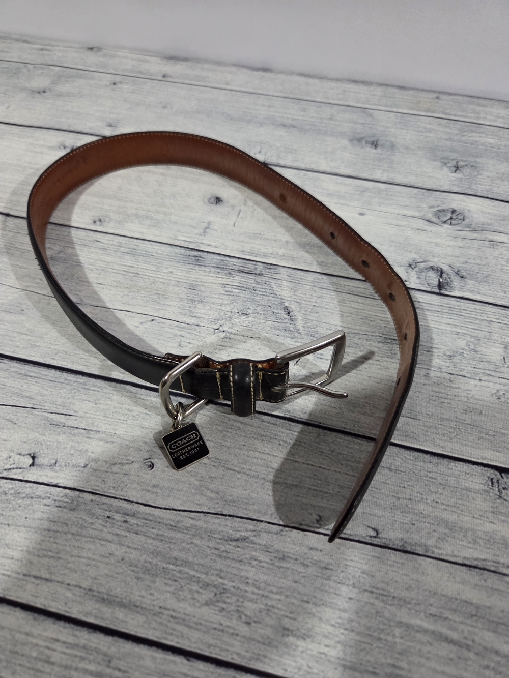 Coach Leather Dog Collar Large